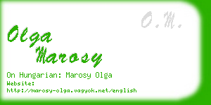 olga marosy business card